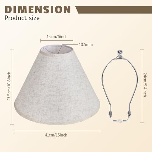 Large Beige Lamp Shades Set of 2 (2 Count)