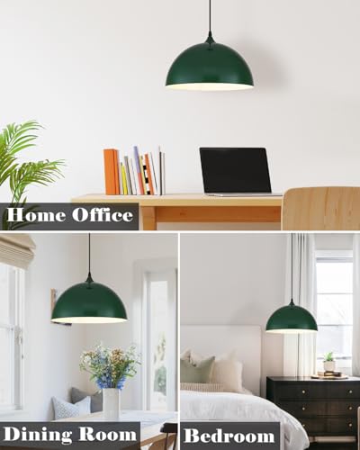 Green Pendant Lights Kitchen Island 2 Pack