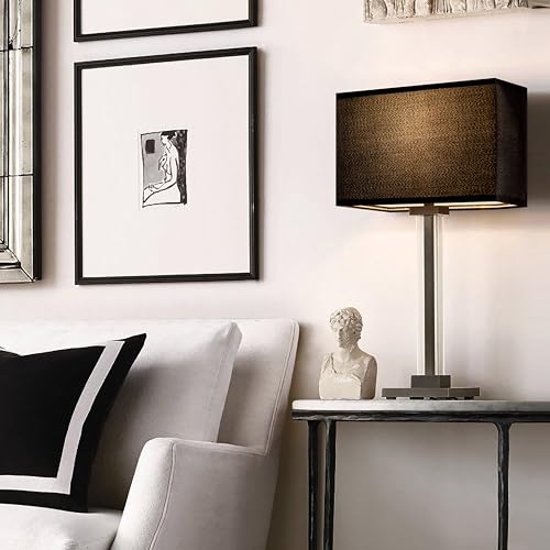 Black Rectangular Lamp Shades Set of 2 Medium (2 Count)