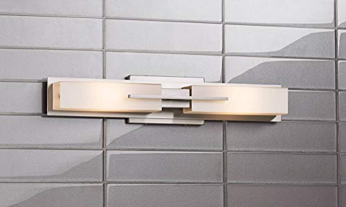 Midtown 23 1 2" Wide Satin Brushed Nickel Modern Bath Wall 2