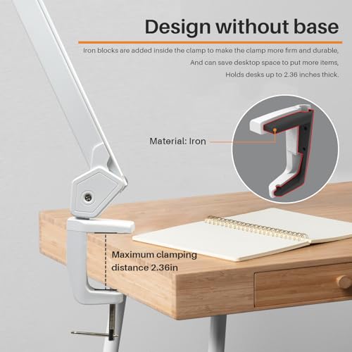 LED Half Moon Light with Desk Clamp