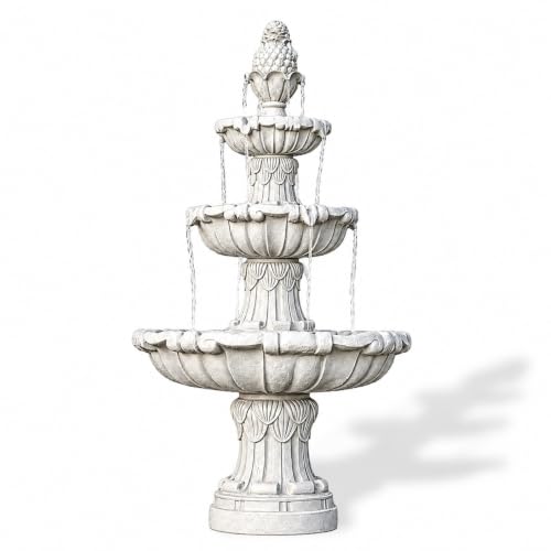 58.3" 3 Tier Outdoor Freestanding Water Fountain
