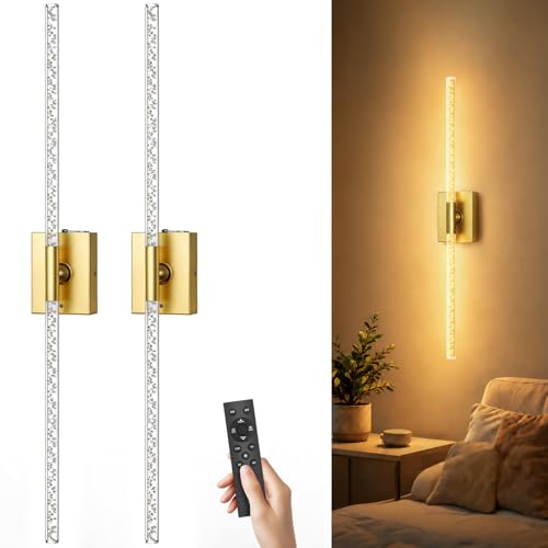 Battery Operated Wall Sconces Set of 2 (2 Count)