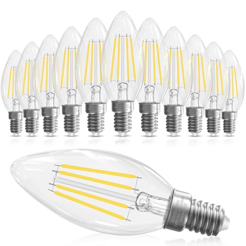 E12 Candelabra Light Bulbs 40 watt Equivalent (12 Count)