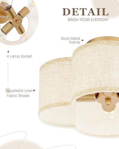 Gold Semi Flush Mount Ceiling Lights