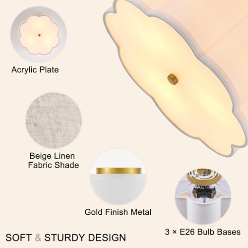 13" Gold Semi Flush Mount Ceiling Light