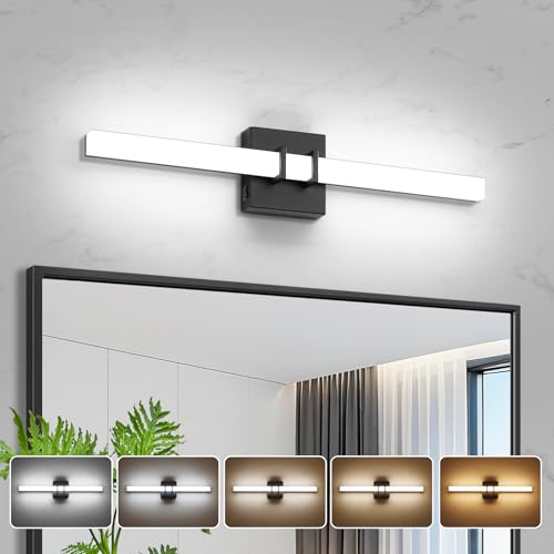 Modern Black Vanity Light Bar 24 Inch