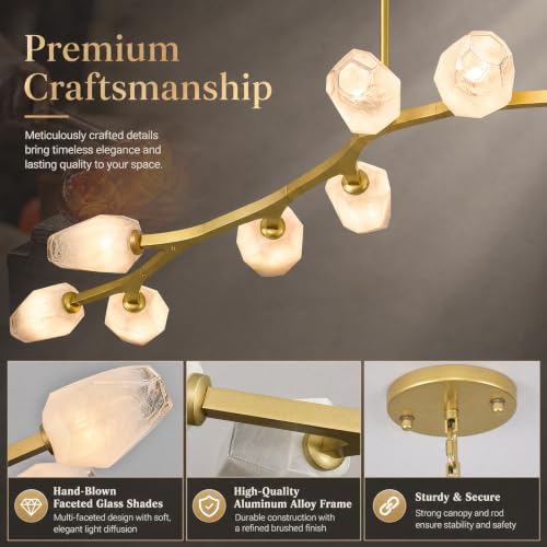 40in Modern Linear Long Chandelier