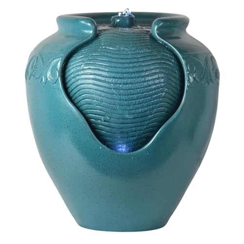 Floor Glazed Pot Water Fountain with Built