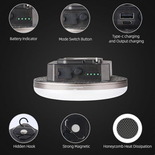 Transparent Portable Rechargeable LED Camping Lights