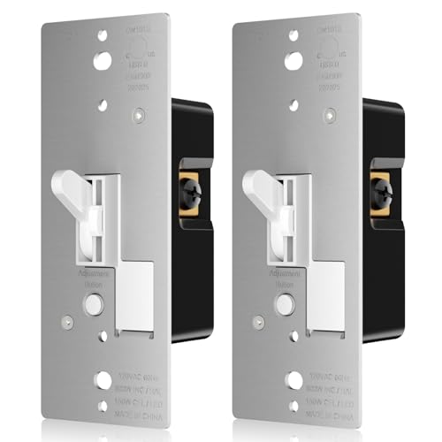 Toggle Slide Dimmer Switch for Dimmable LED Light (2 Count)