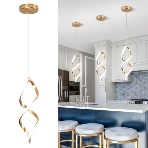 Gold Led Pendant Lights Kitchen Island