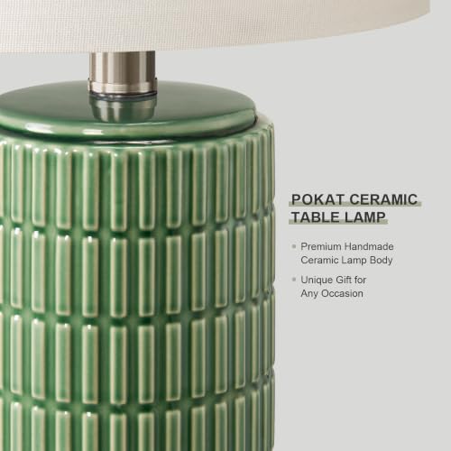 21'' Green Table Lamp with Gift Box