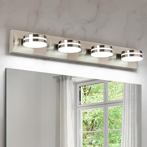 Brushed Nickel Vanity Lights for Bathroom