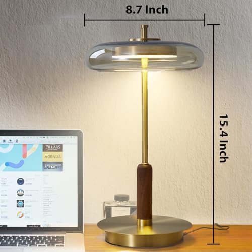 Brass Base Mushroom Table Lamp