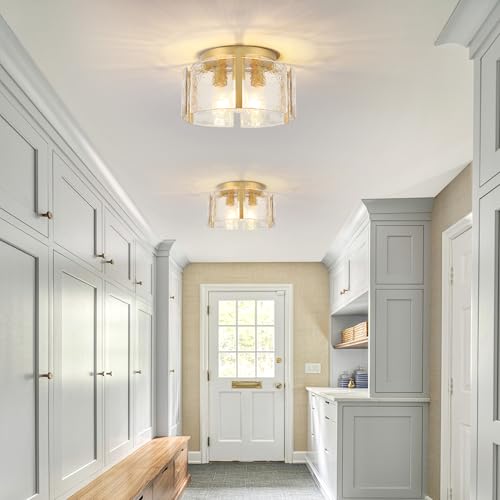Modern Gold Semi Flush Mount Ceiling Light