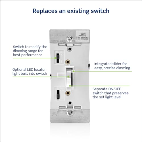 Toggle Slide Dimmer Switch for Dimmable LED
