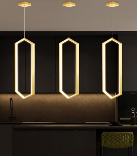 Ring Dimmable Pendant Lighting Adjust LED Mini Chandelier Ceiling Light Fixtures for Kitchen Island Dining Room Living Room Bedroom Hallway Gold