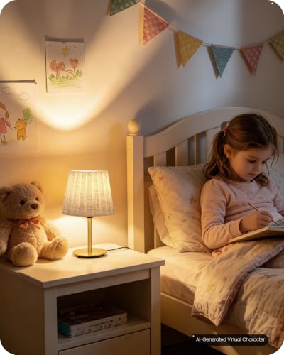 Small Bedside Table Lamps Set of 2 (2 Count)
