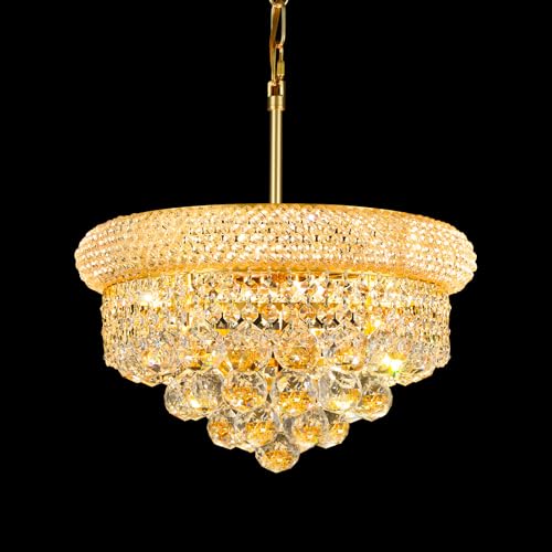Gold Crystal Chandeliers for Dining Room
