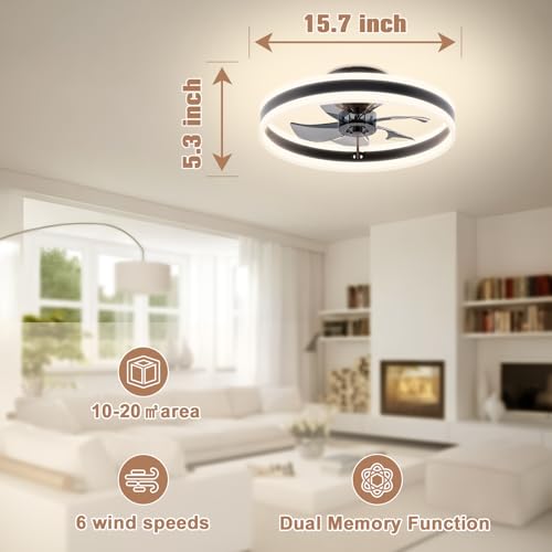 Fandelier Ceiling Fans with Lights and Remote