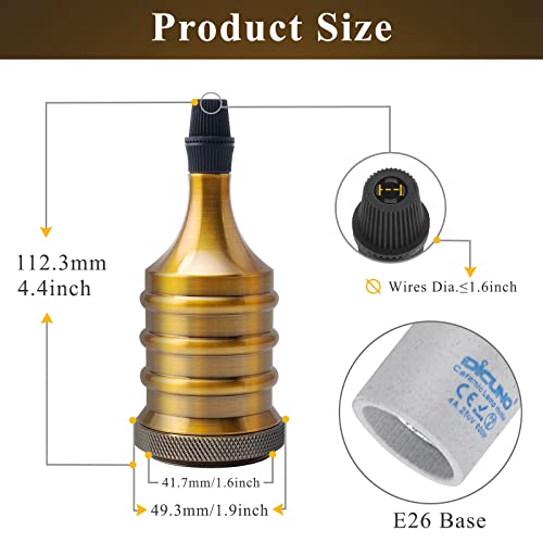 Vintage E26 Lamp Socket (6 Count)