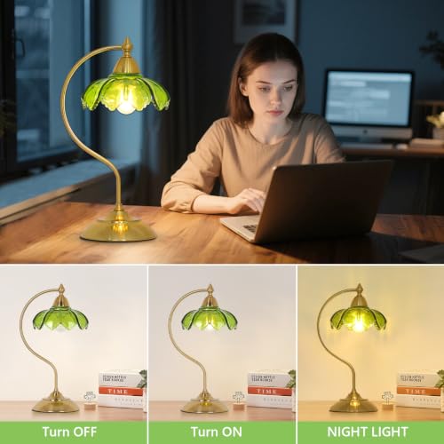 Glass Beside Table Lamp for Bedroom