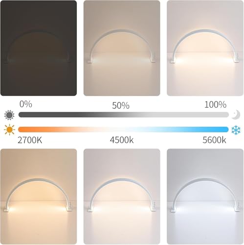 2Pack Half Moon Nail Light for Desk with Knob (2 Count)