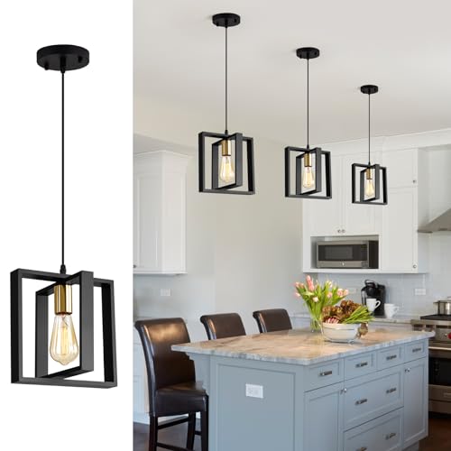 Black Pendant Lights Kitchen Island Set of 2 (2 Count)