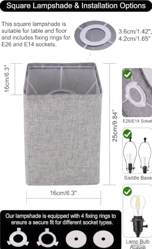 Square Lampshades Set of 2 (2 Count)