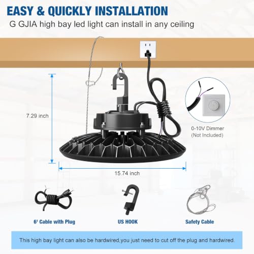 LED High Bay Light 300W 45000LM 5000K 1