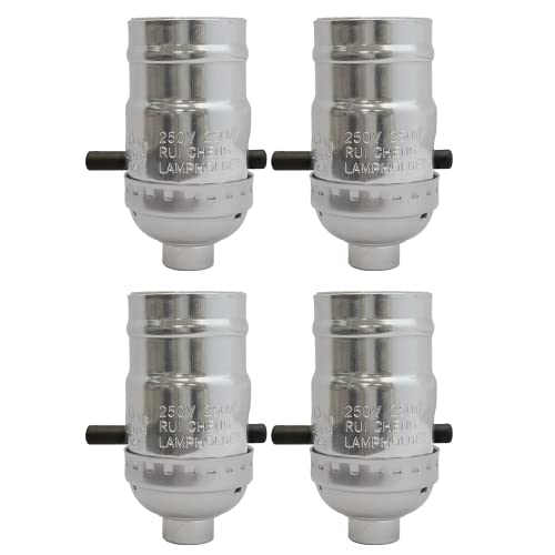 Push Through Lamp Socket for Incandescent or LED Bulbs (4 Count)