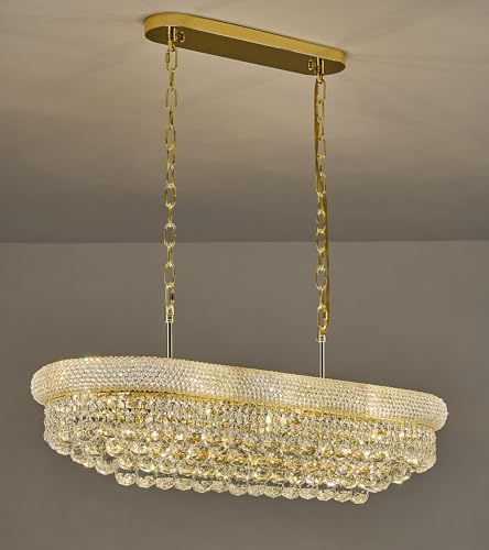 Rectangle Crystal Chandeliers for Dining Room