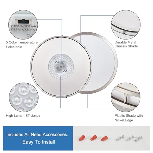 DLLT 2Pack Flush Mount LED Ceiling Light