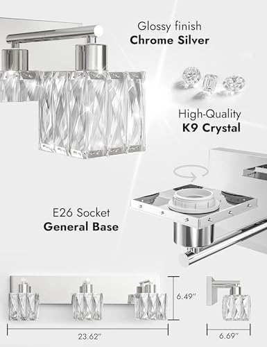 Chrome Bathroom Light Fixtures