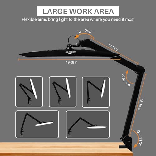20 Inch LED Desk Lamp with Clamp