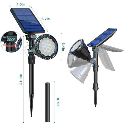 Solar Spot Lights Outdoor (2 Count)