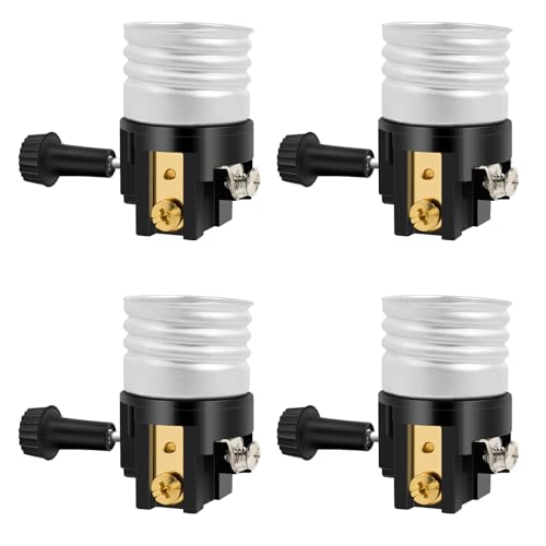 UL Listed E26 Light Socket with ON (4 Count)