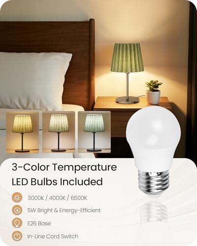 Small Bedside Table Lamps Set of 2 (2 Count)