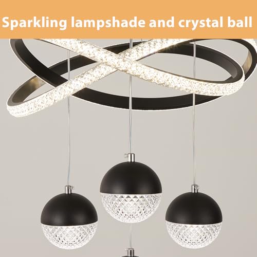 Modern Black LED Chandeliers
