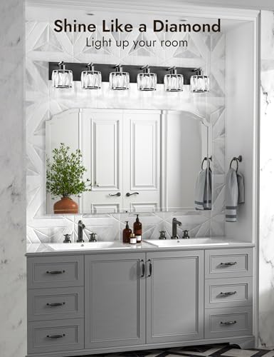 Crystal Vanity Lights for Bathrooms (6 Count)