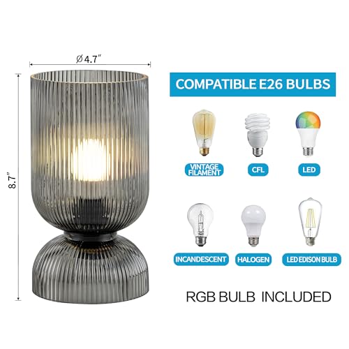 Modern RGB Glass Table Lamp with Remote