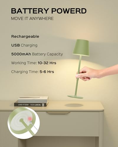 Cordless Table Lamps Rechargeable (2 Count)