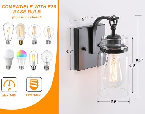 Black Wall Sconces Set of Two (2 Count)