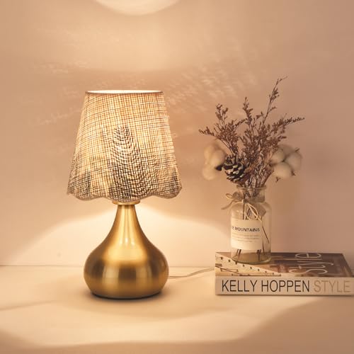 Gold Small Bedside Cute Table Lamp for Bedroom