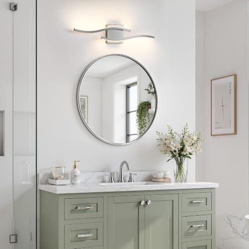 Nickel LED Bathroom Vanity Lights