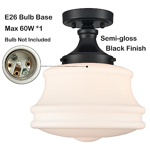 Black Schoolhouse Ceiling Light