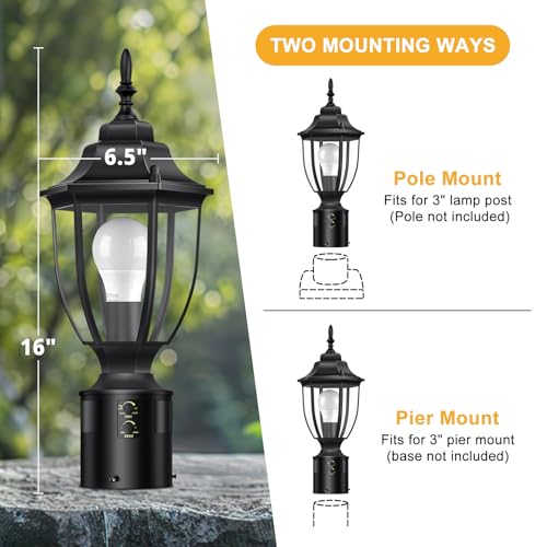 Motion Sensor Outdoor Post Lights (2 Count)