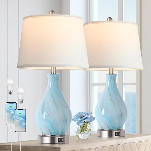 Modern Accent Table Lamp Set of 2 Touch Control (2 Count)