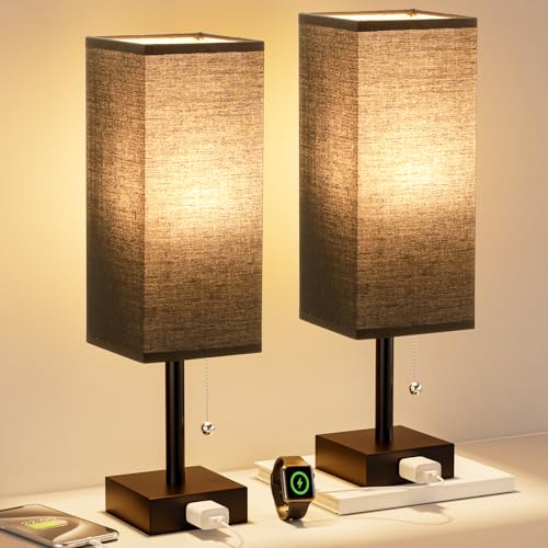 Bedside Lamp for Bedroom Set of 2 (2 Count)